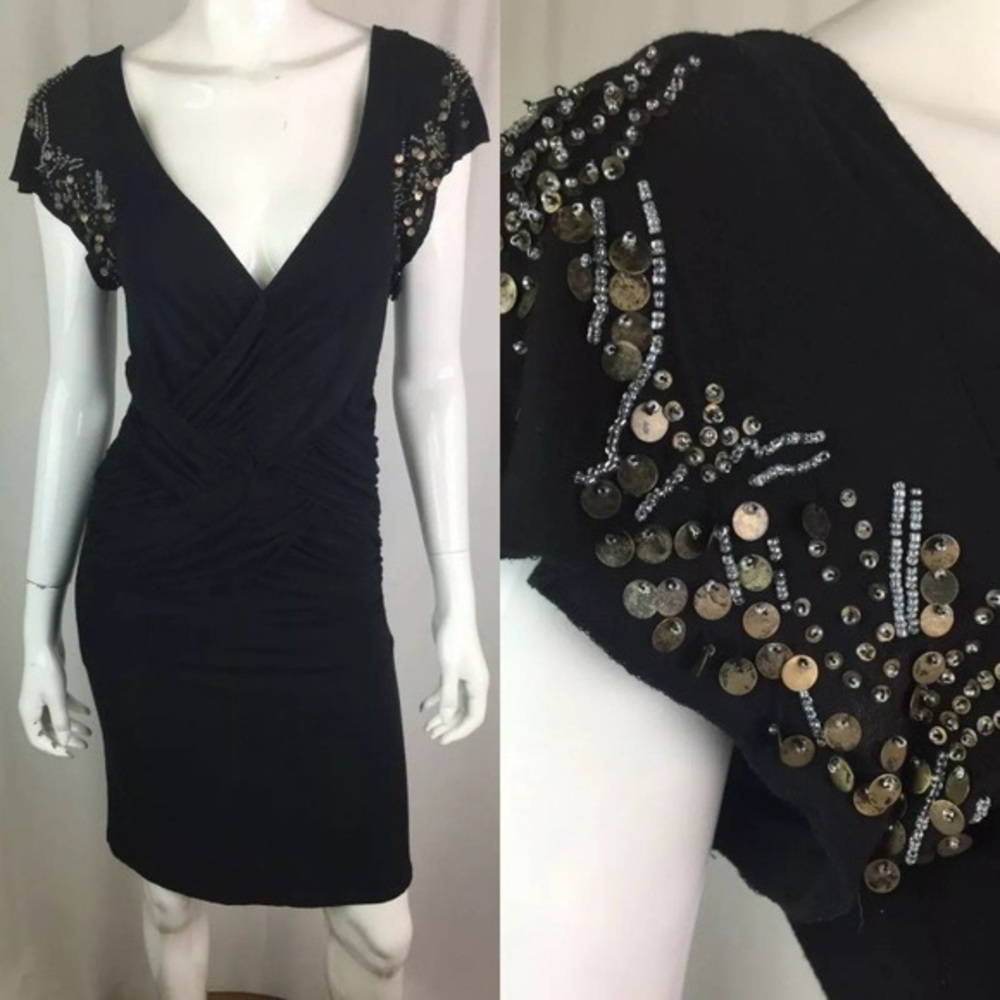 Free People Embellished Sleeve Jersey Dress S